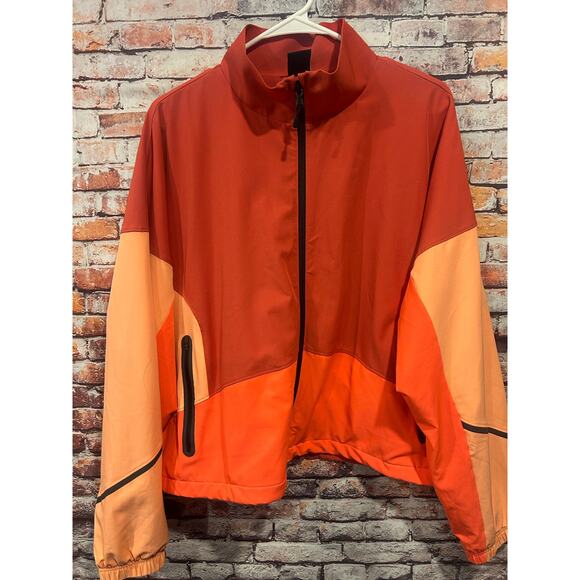UA Unstoppable Under Armour peach red colorblock jacket women's size XL - Picture 1 of 6